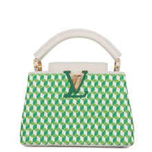 将图像加载到图库查看器中,LOUIS VUITTON Capucines Green/WhiteM59879 Taurillon Leather Textile Size MINI