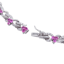 将图像加载到图库查看器中,June Ruby Diamond Design Necklace 18K White Gold