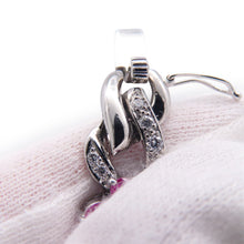 将图像加载到图库查看器中,June Ruby Diamond Design Necklace 18K White Gold