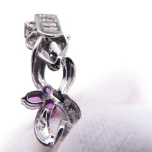 将图像加载到图库查看器中,June Ruby Diamond Design Necklace 18K White Gold