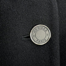将图像加载到图库查看器中,HERMES Double-faced wrap coat Size 34 Black Cashmere100%