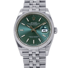 Load image into Gallery viewer, ROLEX Datejust W36mm Stainless Steel K18WG Mint Green Dial126234