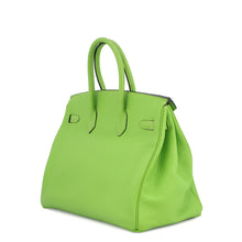 将图像加载到图库查看器中,HERMES Birkin Apple Green Taurillon Clemence Size 35