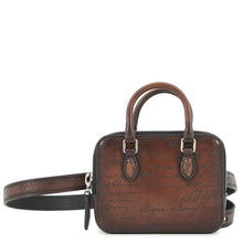 Load image into Gallery viewer, Berluti Anne Jules Nano Scritto Swipe Leather Pouch Brown Leather