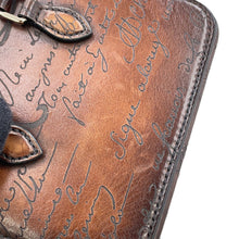Load image into Gallery viewer, Berluti Anne Jules Nano Scritto Swipe Leather Pouch Brown Leather