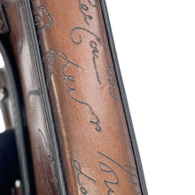 Load image into Gallery viewer, Berluti Anne Jules Nano Scritto Swipe Leather Pouch Brown Leather