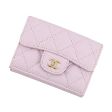 Load image into Gallery viewer, CHANEL Matelasse Compact Wallet Light PurpleAP0230 Caviar Leather