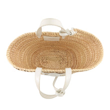 Load image into Gallery viewer, CELINE Teen Classic Panier Triomphe Basket Bag Beige/White113832CGG.01BC Raffia Leather