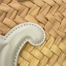 Load image into Gallery viewer, CELINE Teen Classic Panier Triomphe Basket Bag Beige/White113832CGG.01BC Raffia Leather
