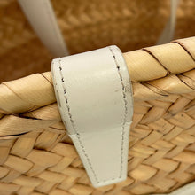 Load image into Gallery viewer, CELINE Teen Classic Panier Triomphe Basket Bag Beige/White113832CGG.01BC Raffia Leather