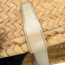 Load image into Gallery viewer, CELINE Teen Classic Panier Triomphe Basket Bag Beige/White113832CGG.01BC Raffia Leather