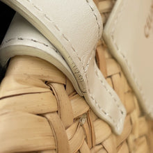 Load image into Gallery viewer, CELINE Teen Classic Panier Triomphe Basket Bag Beige/White113832CGG.01BC Raffia Leather