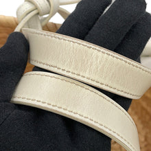 Load image into Gallery viewer, CELINE Teen Classic Panier Triomphe Basket Bag Beige/White113832CGG.01BC Raffia Leather