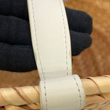 Load image into Gallery viewer, CELINE Teen Classic Panier Triomphe Basket Bag Beige/White113832CGG.01BC Raffia Leather