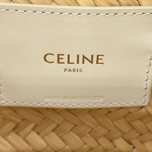 Load image into Gallery viewer, CELINE Teen Classic Panier Triomphe Basket Bag Beige/White113832CGG.01BC Raffia Leather