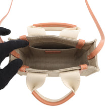 将图像加载到图库查看器中,Chloe Woody Mini 2WAY Bag Woden OrangeCHC24UP237L17847 Canvas Shiny Calf Leather