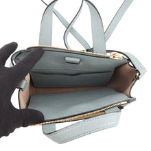 Load image into Gallery viewer, Valextra Valextra Mini Paspa 2WAY Bag Gray/Beige/Black Leather