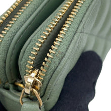 Load image into Gallery viewer, CHANEL Matelasse Chain wallet GreenA82527 Caviar Leather