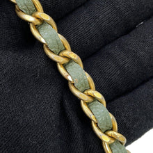 Load image into Gallery viewer, CHANEL Matelasse Chain wallet GreenA82527 Caviar Leather