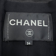 Load image into Gallery viewer, CHANEL Collarless Jacket Size 34 BlackP61936-V30843-94305 Wool80% Silk12% Polyamide8%
