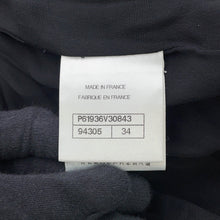 Load image into Gallery viewer, CHANEL Collarless Jacket Size 34 BlackP61936-V30843-94305 Wool80% Silk12% Polyamide8%