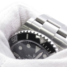 将图像加载到图库查看器中,ROLEX Submariner No-Date W41mm Stainless Steel Black Dial124060