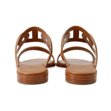 Load image into Gallery viewer, HERMES Lagoon Sandals GoldH252138Z Calf Leather Size 37
