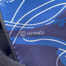 Load image into Gallery viewer, HERMES Twilly EX-LIBRIS Black / Marine / White Silk100% Leather