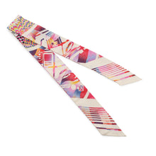 将图像加载到图库查看器中,HERMES Twilly Ex-Libris Kyoto Marble EX-LIBRIS MARBLE Rose/Blanc/Blue Silk100%