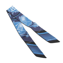 Load image into Gallery viewer, HERMES Twilly EX-LIBRIS Black/Marine/White Silk100% Leather