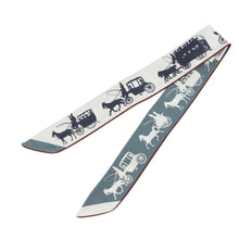 将图像加载到图库查看器中,HERMES Twilly DE TOUJOURS PARIS QUI ROULE (Paris on Wheels) Craie/Bag/Ardoise Silk100% Leather