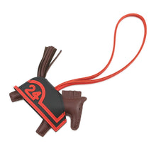 Load image into Gallery viewer, HERMES Rodeo Loveo 24 Terre/Capucines/Black Lambskin Swift Leather Size PM
