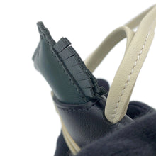 Load image into Gallery viewer, HERMES Rodeo Loveo 24 Vert Mangrove / Black / Craie Lambskin Swift Leather Size PM