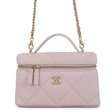 Load image into Gallery viewer, CHANEL Vanity CC Logo Chain Shoulder LavenderAP4936 Caviar Leather