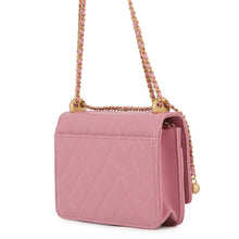 Load image into Gallery viewer, CHANEL Chain Wallet Turnlock PinkAP2289 Lambskin