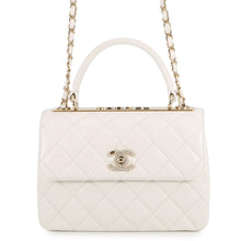 Load image into Gallery viewer, CHANEL Matelasse Trendy CC Top Handle Chain Shoulder Bag WhiteA92236 Lambskin