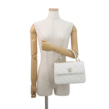 Load image into Gallery viewer, CHANEL Matelasse Trendy CC Top Handle Chain Shoulder Bag WhiteA92236 Lambskin