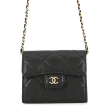 Load image into Gallery viewer, CHANEL Matelasse Chain wallet BlackAP0238 Caviar Leather