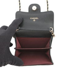 Load image into Gallery viewer, CHANEL Matelasse Chain wallet BlackAP0238 Caviar Leather