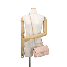 将图像加载到图库查看器中,CHANEL Matelasse Top Handle Light PinkAS4408 Lambskin