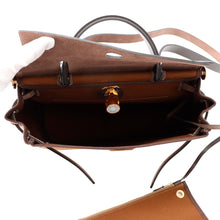 将图像加载到图库查看器中,HERMES Herbag zip Fauve/Ebene Toile Officier Vache Hunter Leather Size PM