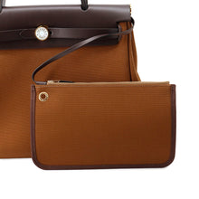 将图像加载到图库查看器中,HERMES Herbag zip Fauve/Ebene Toile Officier Vache Hunter Leather Size PM