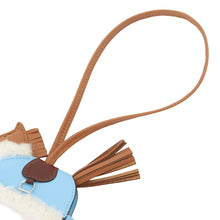 Load image into Gallery viewer, HERMES Rodeo Plush Gold/Terre/Celeste/Ecru Lambskin Mouton Size PM