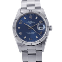 Load image into Gallery viewer, ROLEX Oyster Perpetual Date W34mm Stainless Steel Blue Dial15210