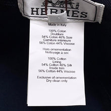 Load image into Gallery viewer, HERMES Hat 《Harper H Electric》 Embroidery Size 58 SausageH252010N Cotton100%