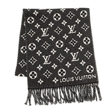 将图像加载到图库查看器中,LOUIS VUITTON Echarpe LV to Jules NoirM77406 Silk52% Cashmere48%