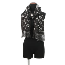 将图像加载到图库查看器中,LOUIS VUITTON Echarpe LV to Jules NoirM77406 Silk52% Cashmere48%