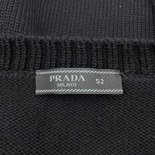 Load image into Gallery viewer, PRADA Triangle Logo Sweater Size 52 BlackUMB049_1W4X_F0002_S_202 Wool 100%