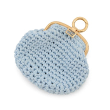 Load image into Gallery viewer, FENDI Kiss Lock Coin purse Light Blue8M0454 AFGX Cotton