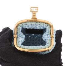 Load image into Gallery viewer, FENDI Kiss Lock Coin purse Light Blue8M0454 AFGX Cotton